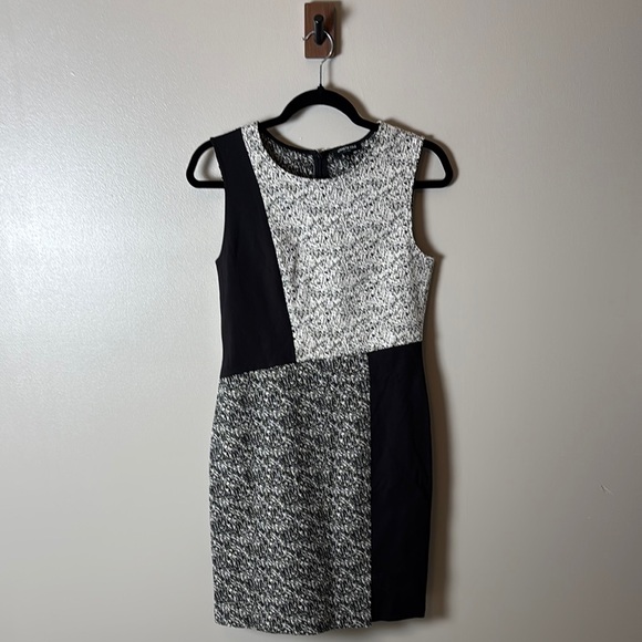 Kenneth Cole Black and White Colorblock Dress - Picture 1 of 6